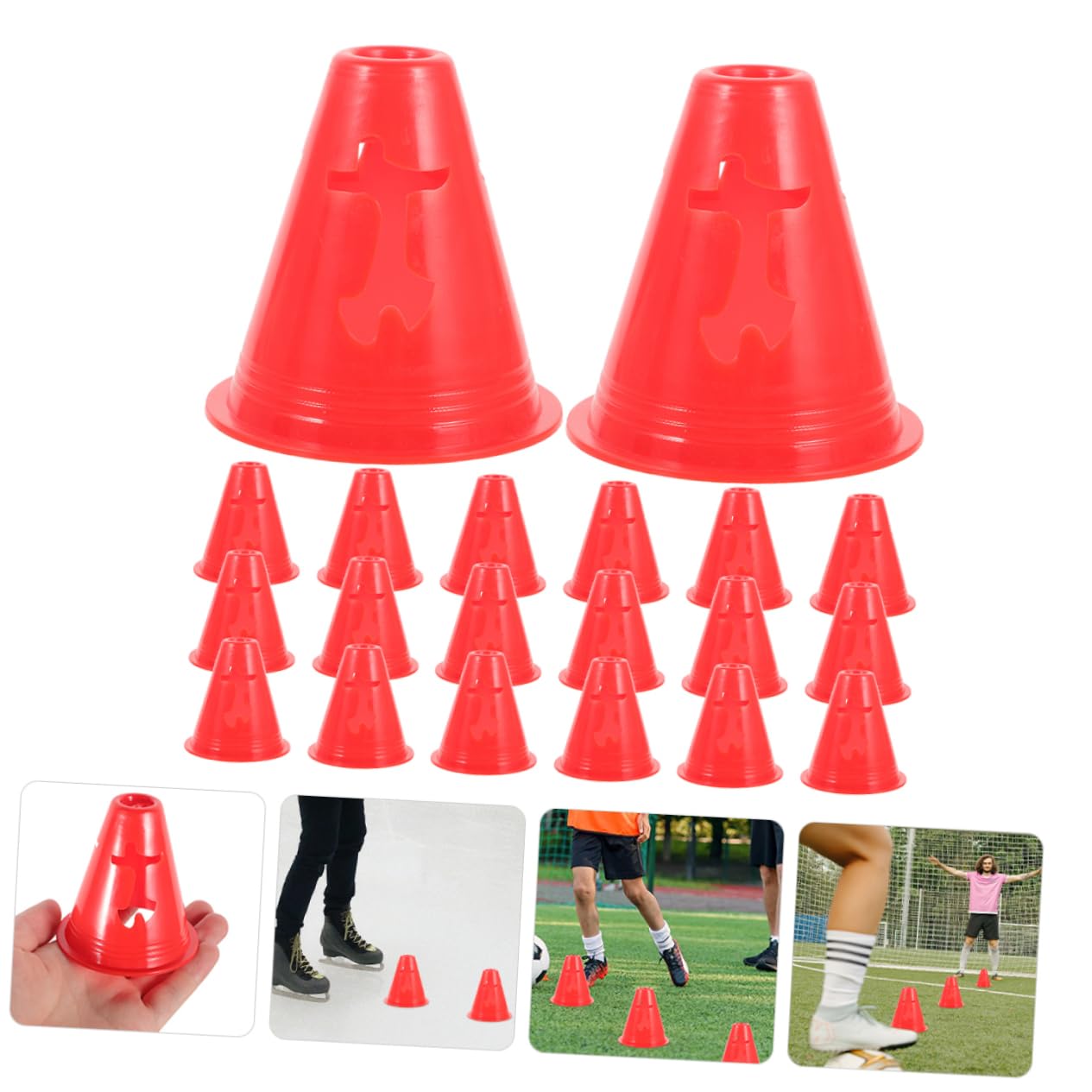 Toyvian Conos De Obstáculos para Barriles De Señal Cono De Obstáculos Cono Mini Cono Deportivo Ágil Cono Marcador Pequeño para Práctica Cono Deportivo Escolar De Entrenamiento Cono