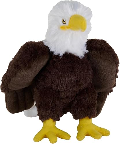 Wild Republic Cuddlekins Eco - Mini águila calva, animal de peluche, 8 pulgadas, juguete de peluche, botellas de agua recicladas, ecológicas