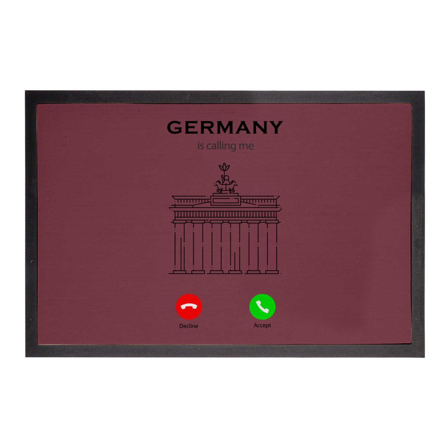 Paillasson Allemagne Berlin Brandenburg rouge 60x40cm pour entrée accueillante