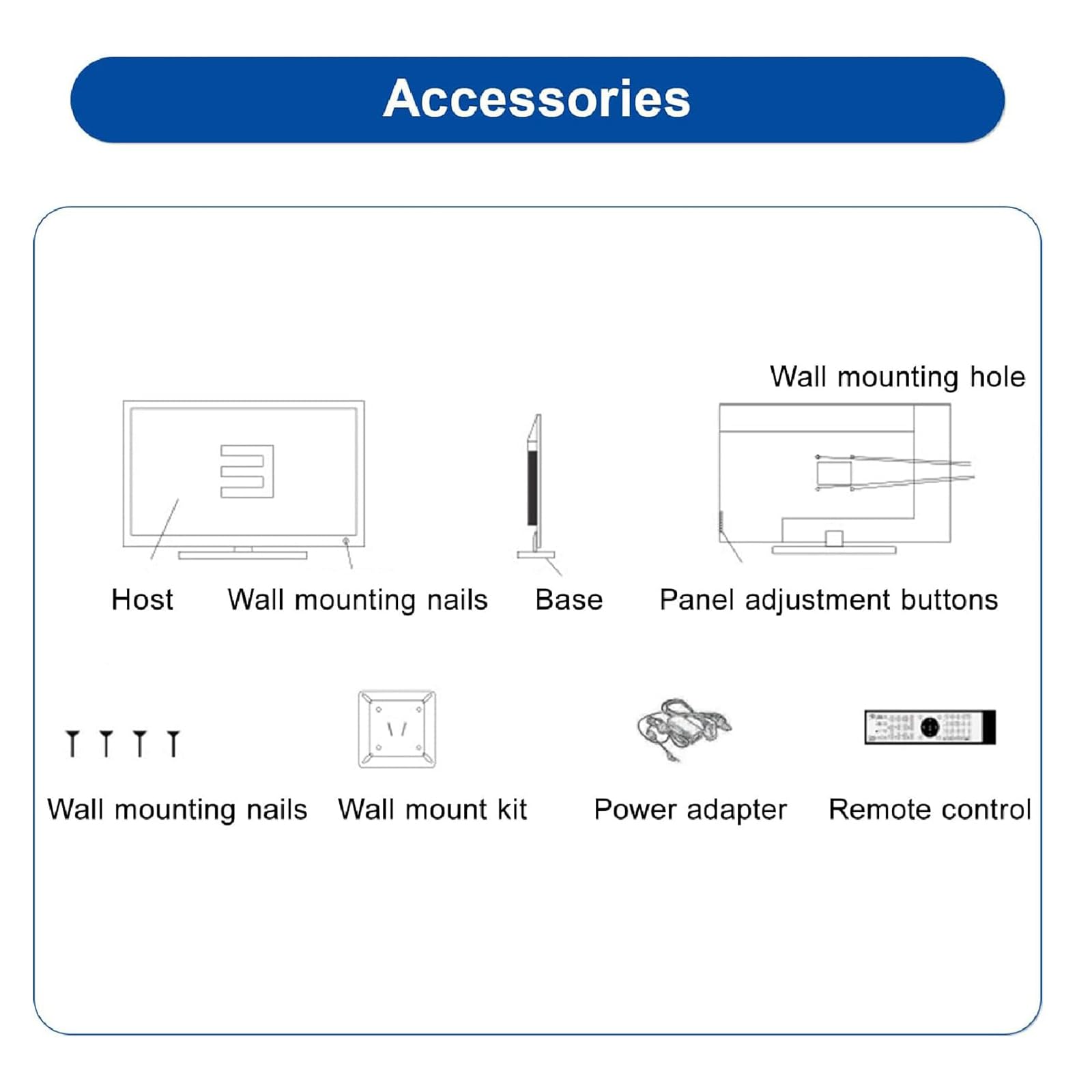 Gráfico óptico digital de agudeza visual LCD, proyector de optometría con control remoto, distancia ajustable de 1 a 6 m, ángulo de visión: H: 170/:160