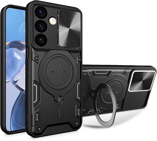 Funda para Galaxy S24 Plus con soporte de 360 Soporte magnético para automóvil absorción de impactos Funda de protección resistente para cámara Funda para Galaxy S24 Plus con soporte de 360 Soporte magnético para automóvil absorción de impactos Funda de protección resistente para cámara