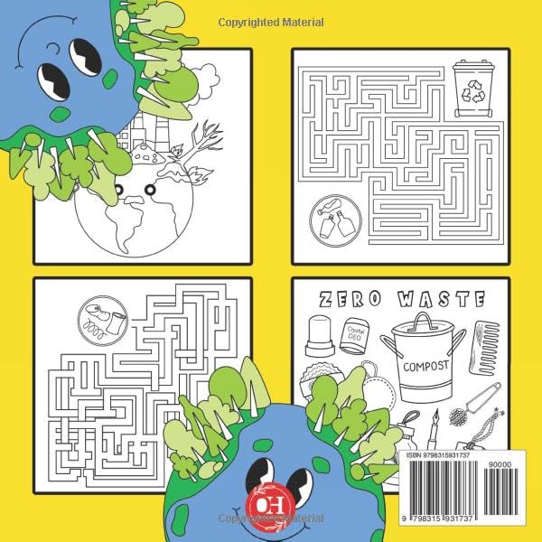 Go Green! Eco-Friendly Coloring and Activity Book: Fun Mix of Coloring Pages and Mazes to Explore Green Living for Kids and Teens (Bold and Easy Coloring Books) image 3