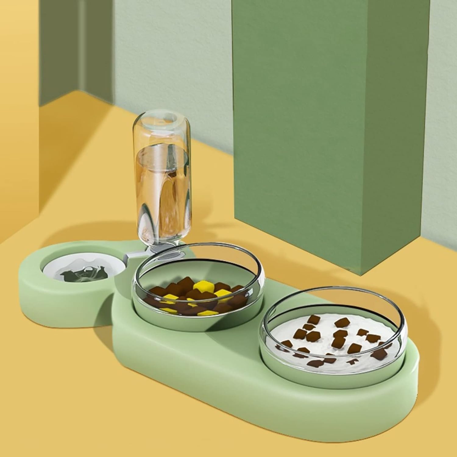 See full amazon price history chart for Stainless Steel Pet Food Dispenser Bowl with Glass Cups, Water Bottle Feeding Dispenser for Cats and Dogs, Green (Pack of 1) Stainless Steel Pet Food Dispenser Bowl with Glass Cups, Water Bottle Feeding Dispenser for Cats and Dogs, Green (Pack of 1) (B0D9K6WFZV) Amazon Price History, Amazon Price Tracker