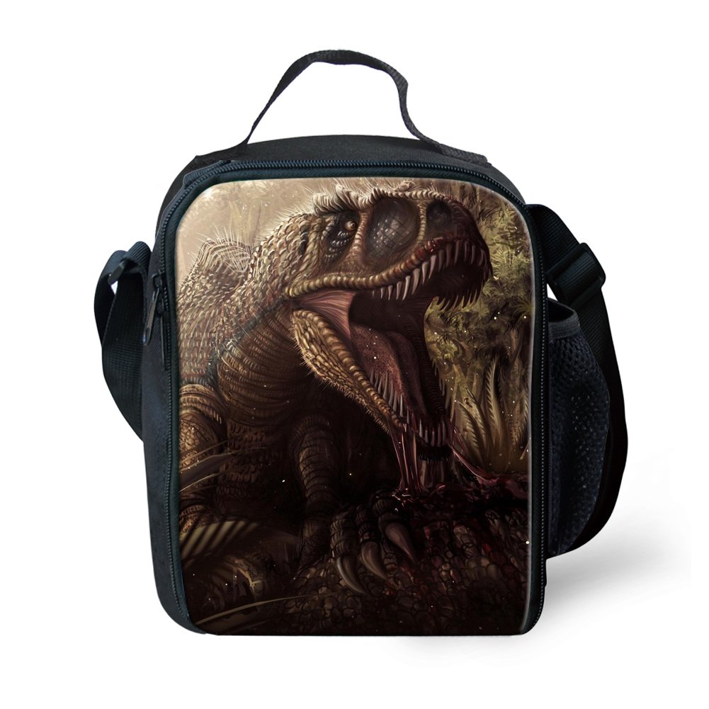 Amzbeauty Dinosaur Lunch Bag for Kids Reusable Square Thermal Small Lunch Box
