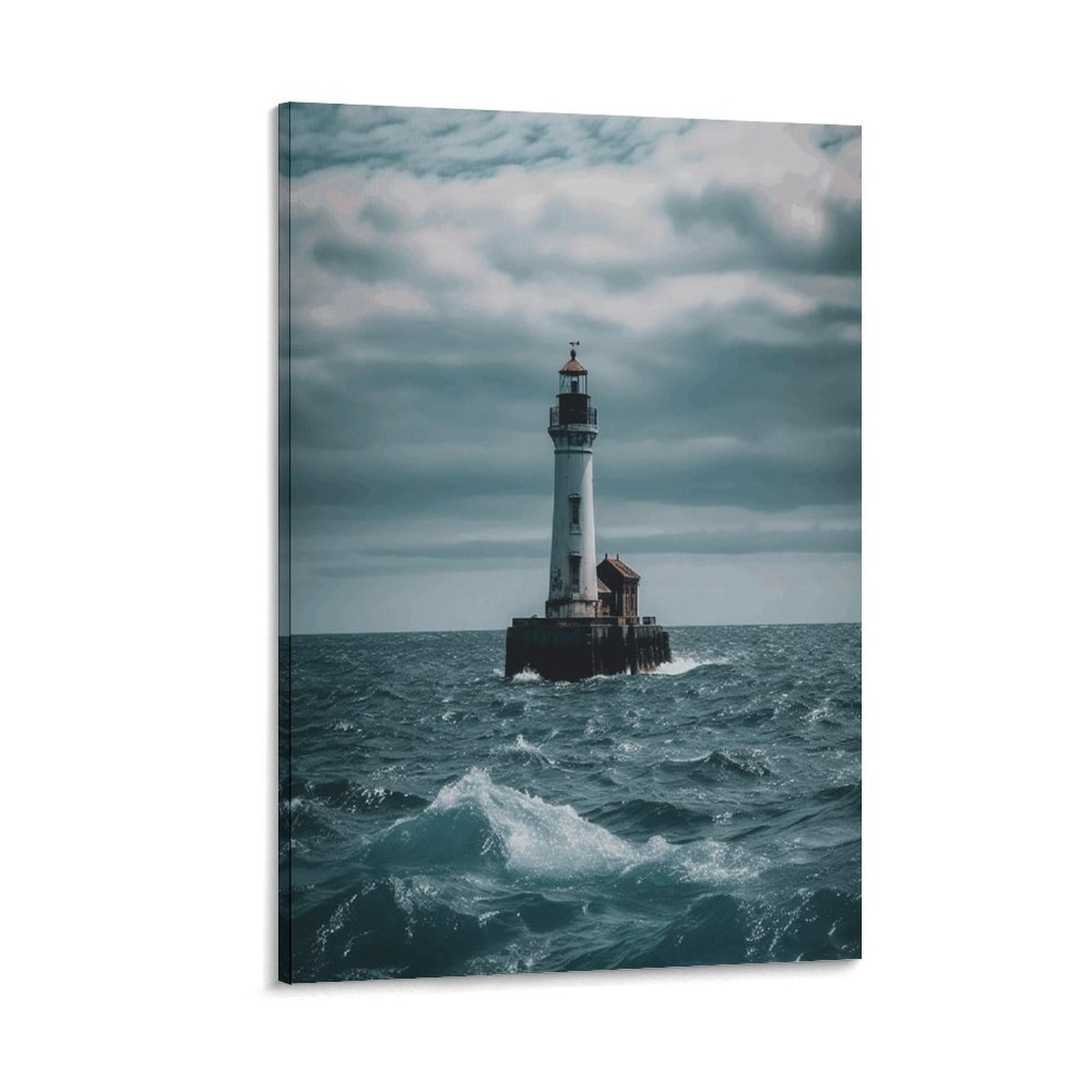 VstaDank Lighthouse Ocean Canvas Wall Art on Canvas Prints Artwork Exquisite Decor Artwork Hang Wall Picture Hangable Decor Painting Picture Printed Poster Art for Home Decor 16x24inch(40x60cm)