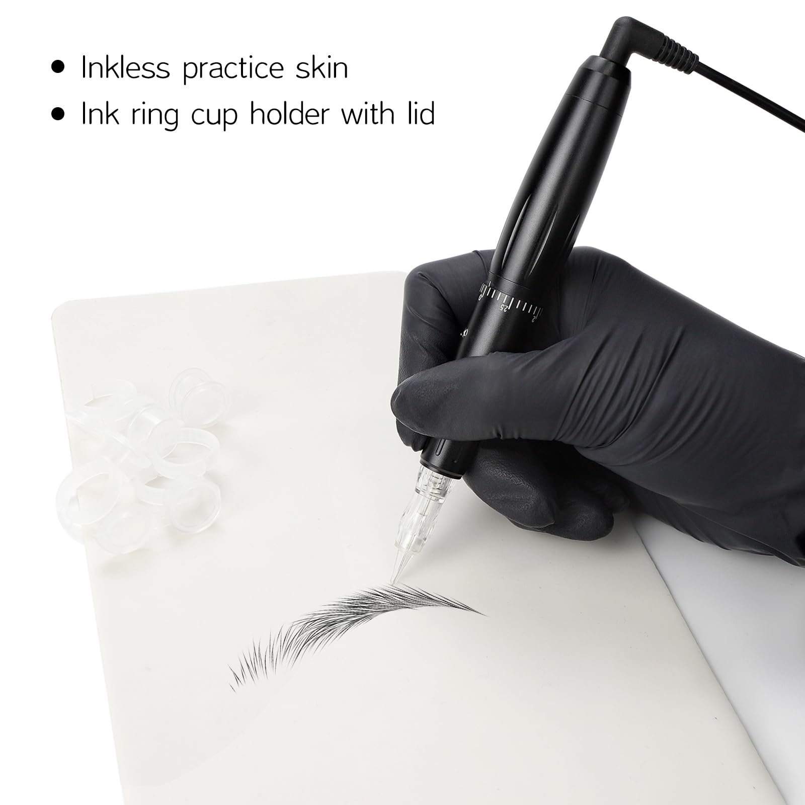 TATELF Digita Permanent Make Up Machine Multi Function Microblading Machines with Foot Pedal Touch Control Power Supply Needles for Eyebrow Eyeliner Lip