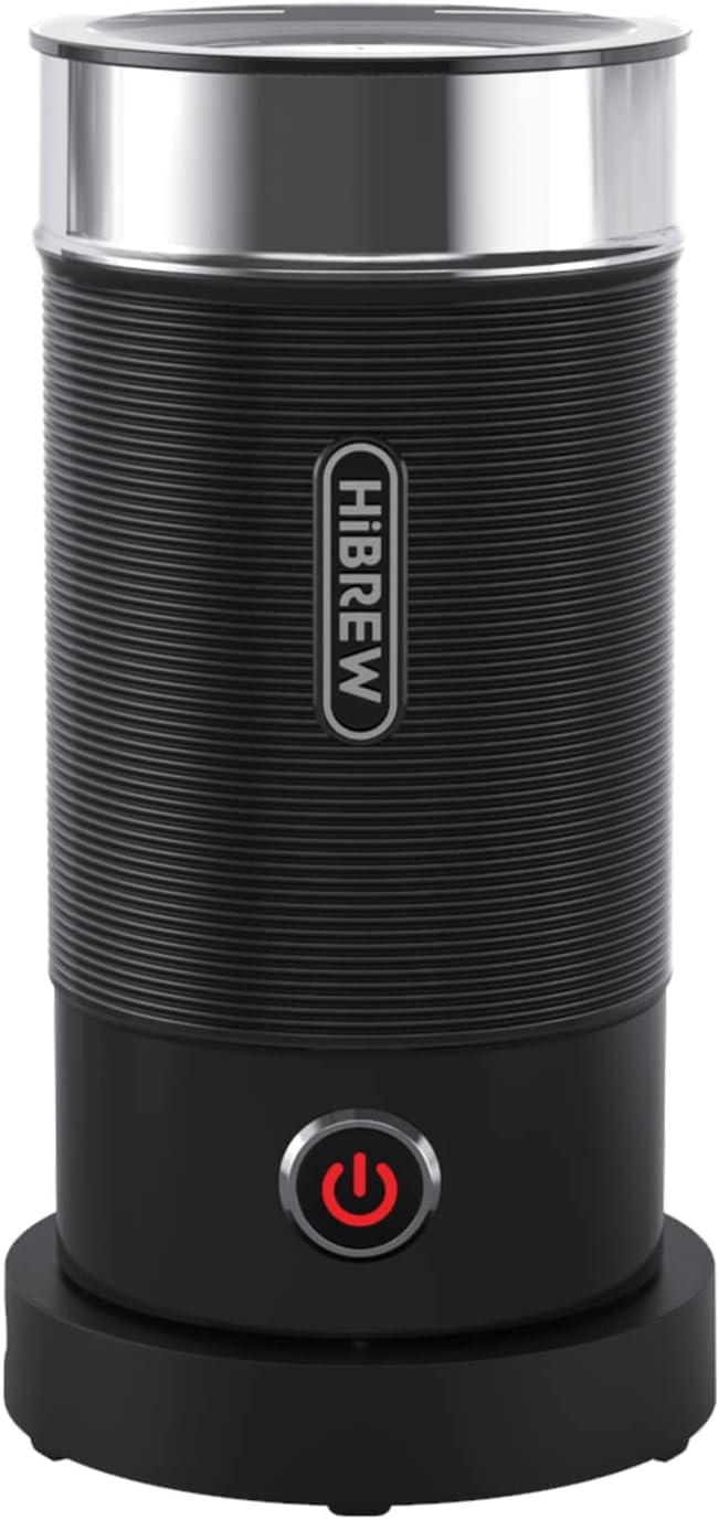 HiBREW M1A Electric Milk Frother, Automatic Milk Steamer Foamer for Cold/Hot Chocolate Latte Cappuccino, 3 in 1 Milk Heater Warmer 6.8oz (Black)