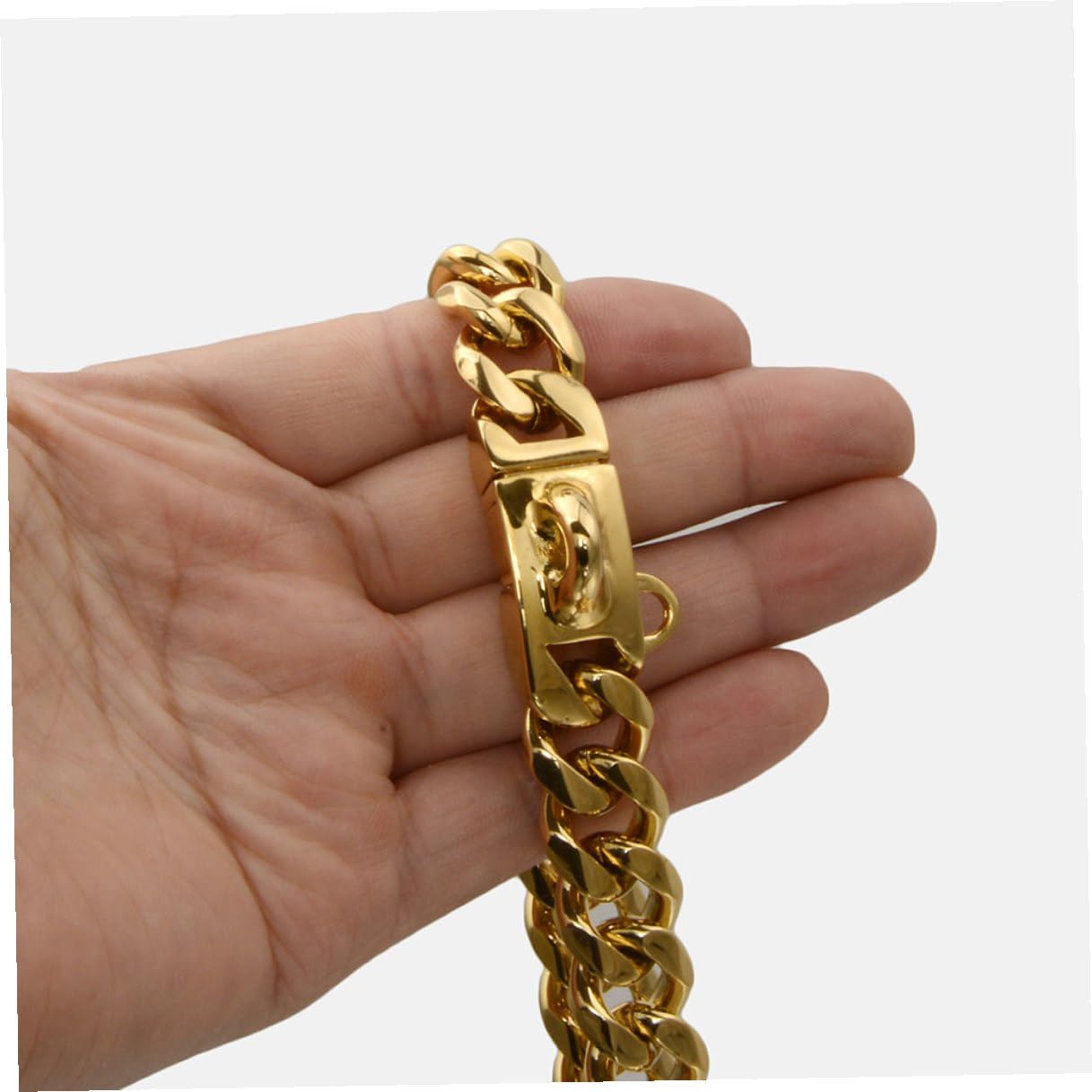 Collier à Chien Résistant en pour Acier Inoxydable Or l'usure Confortable à Porter, Facile à Mettre Enlever, Accessoire Décoratif pour Chiots