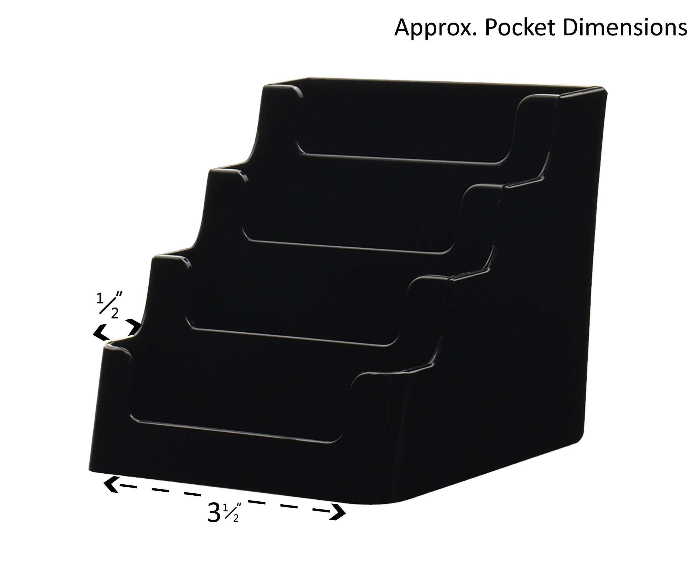 Deflect-o 90404 Visitenkartenhalter, 4 Ebenen, für 127 x 10 x 8 cm