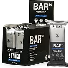 Energy Bars by Styrkr - Pack of 12 Rice Bars for Cycling & Running - Date, Almond & Dark Chocolate - Approved by Endurance Athletes - 50g of Carbs via Advanced Dual-Carb Formulation - BAR50-12x