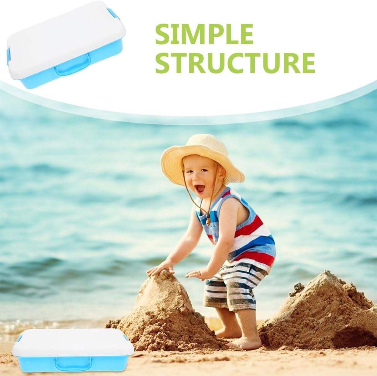 2Pcs Portable Sandbox Storage Box with Lid Sand Tray for Go Fun Material for and Sensory Activities
