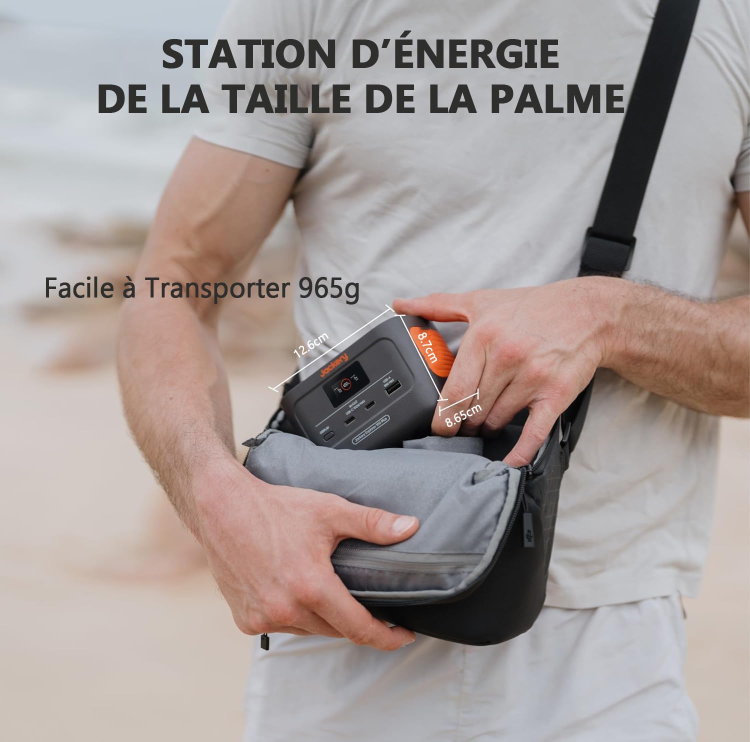 Jackery Mini Générateur Électrique Portable, 99Wh/31000mAh Batterie LiFeP04, 3 Portes USB-A/C 128W Sortie Max, Explorer 100Plus Batterie Externe de Secours pour Extérieur, Camping, Voyage, Jardin