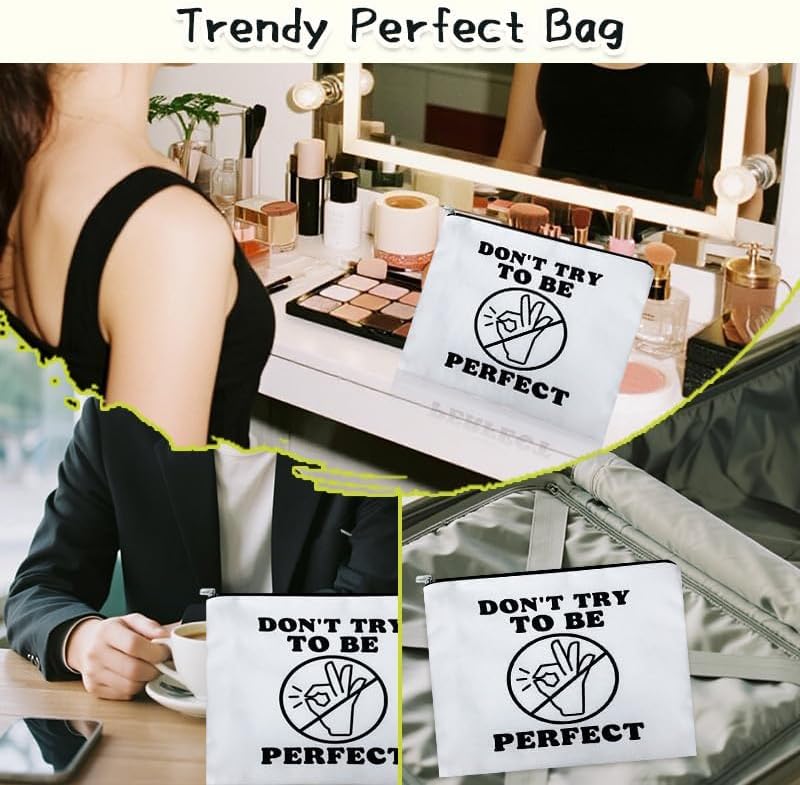 Inspirational Motivational Makeup Bags for Women Girls Self Care Travel Bag for Friend Bestie Healing Birthday Gift for Sister Daughter Anti Anxiety Toiletry Cosmetic Bag Mental Health Gif - Image 5