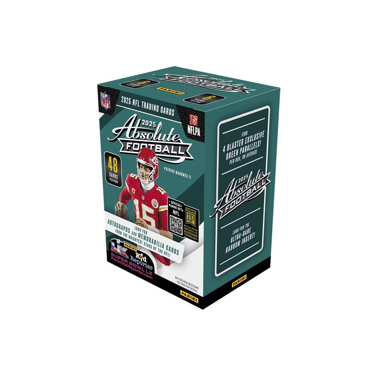 Panini Absolute Football 2025 Boîte Blaster Box avec 4 inserts verts rares - 2
