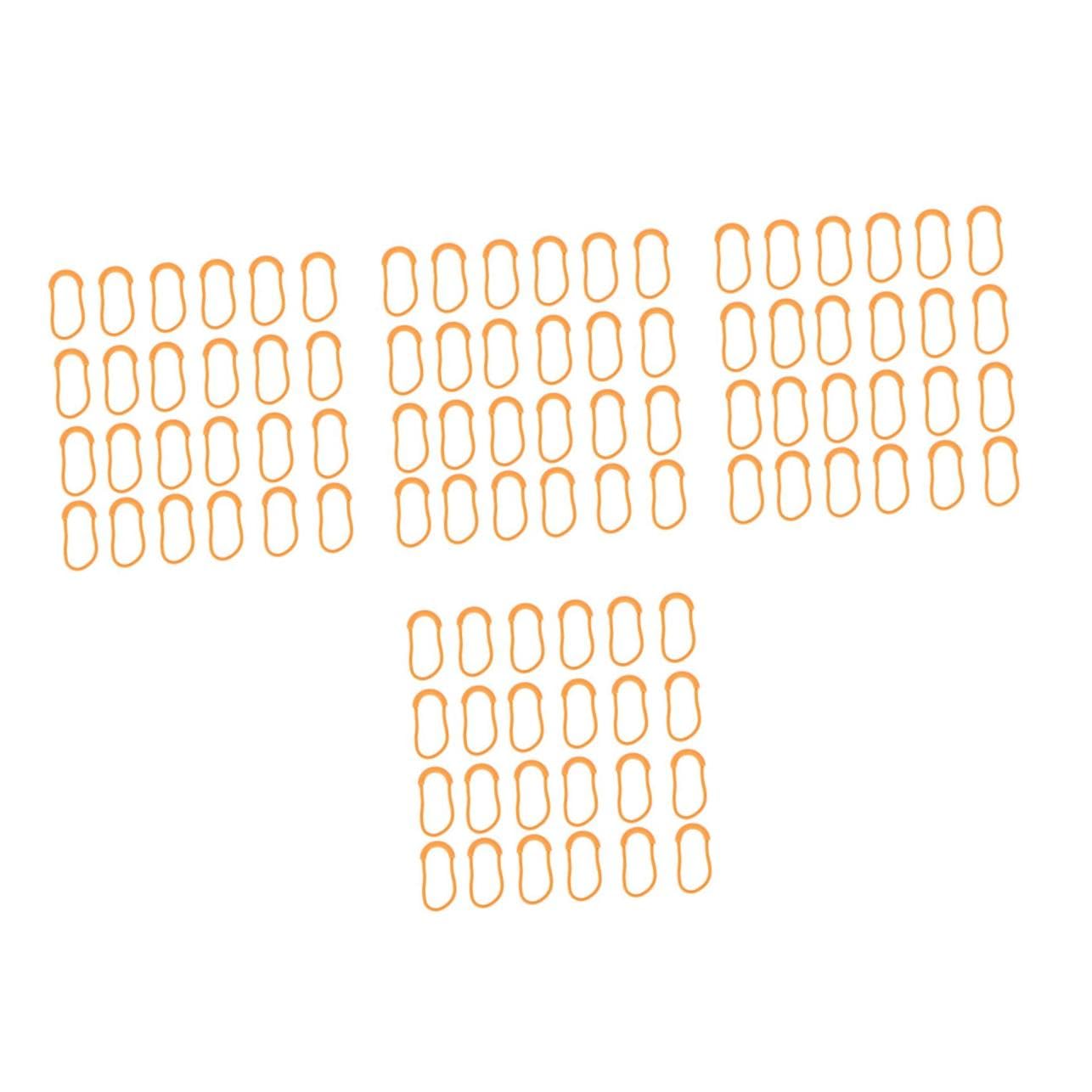 Veemoon 4sets u Shape Zipper Pull Cord Extension for Luggage Replacement Zipper Pulls Orange (Pack of 2) 30pcs*4