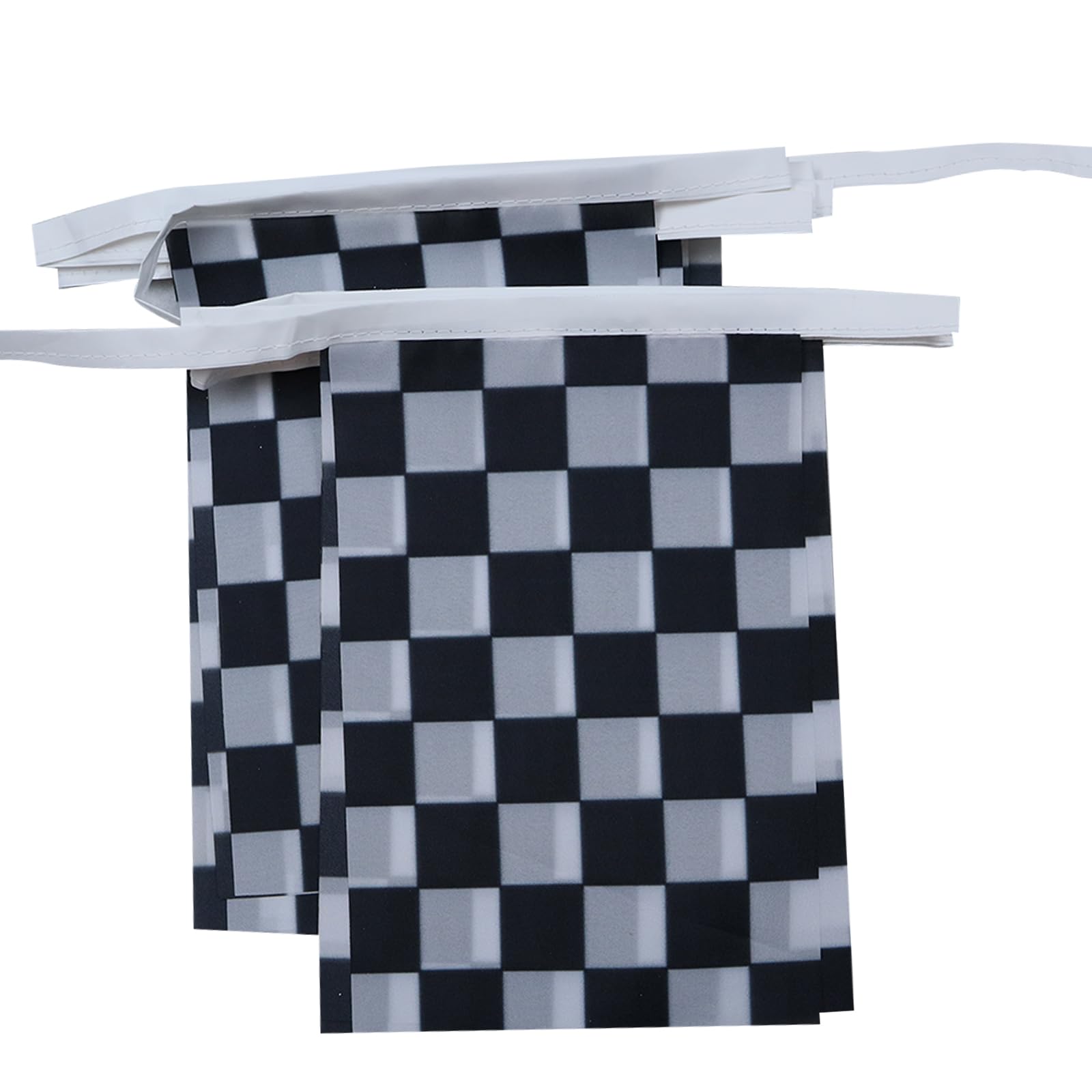 AZ FLAG Checkered Black and white Bunting 20 ft 20 flags Light Polyester