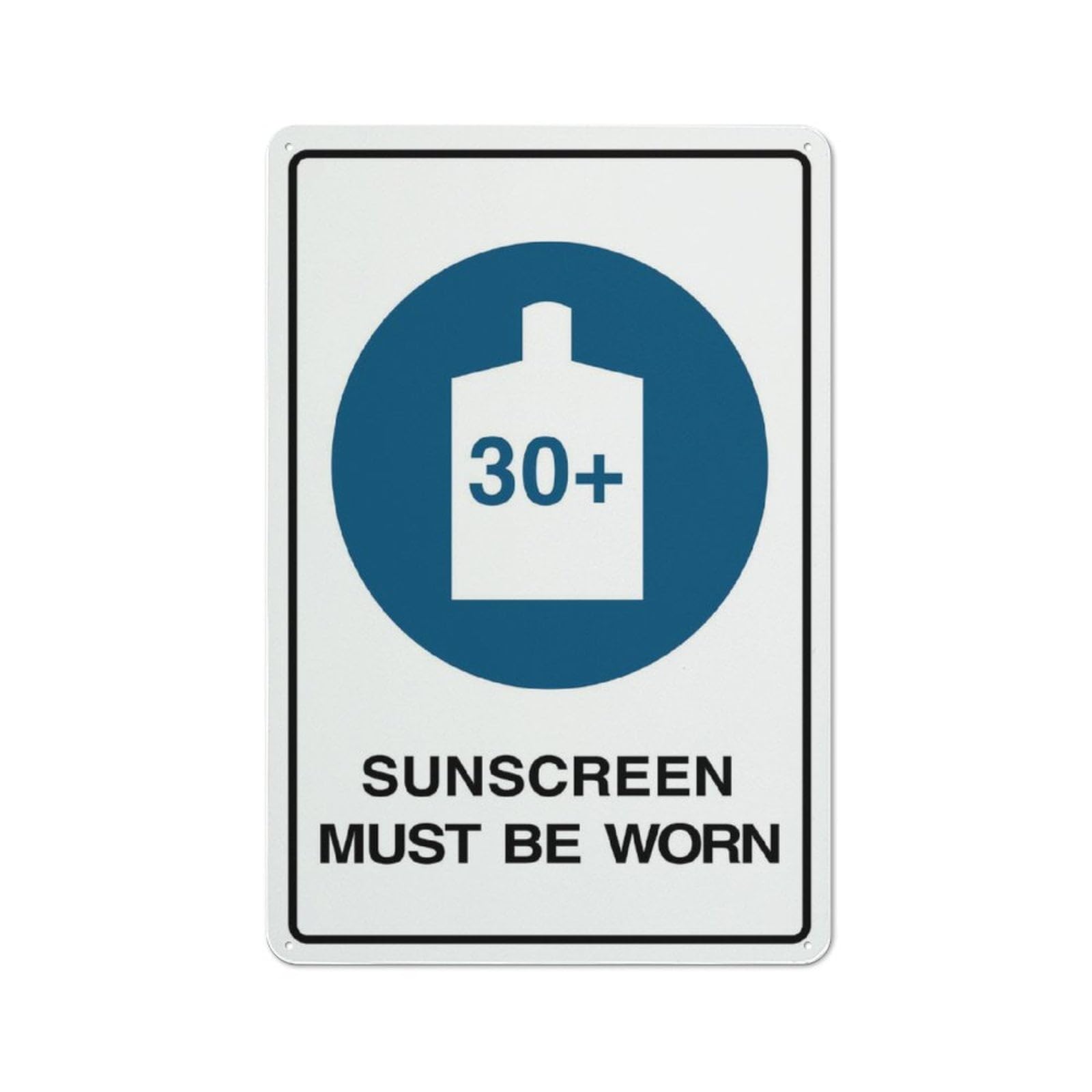Peiyeety A09 Sunscreen Must Be Worn Sign 8"X12" Rust Free Aluminum Signs Outdoor, Metal Tin Sign For Home, Business, Yard