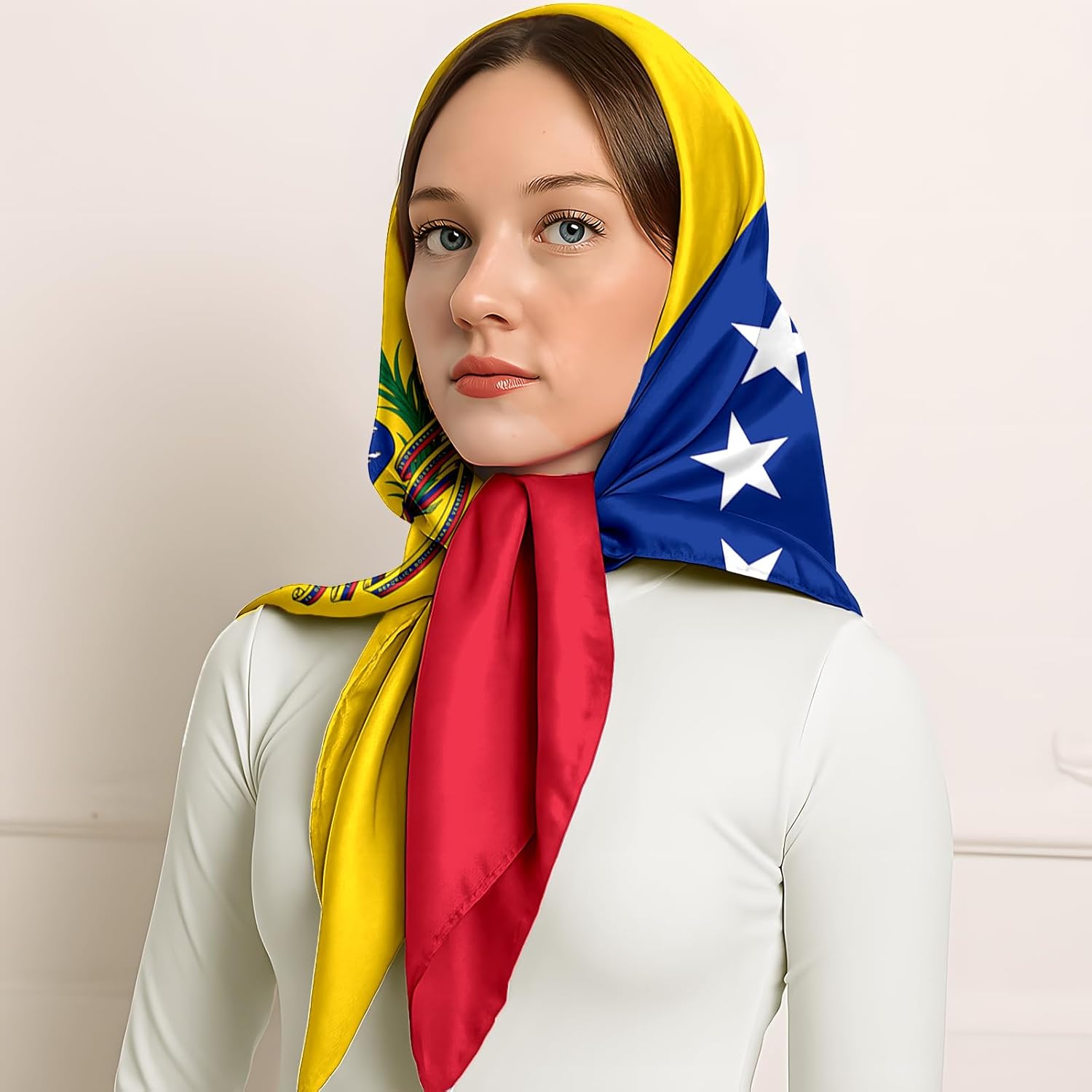 Fashion Head Scarf for Women Silk Scarf Large Square Sleeping Wrap Satin Neck Bandana for Gift 27.5 x 27.5 inches - Image 4