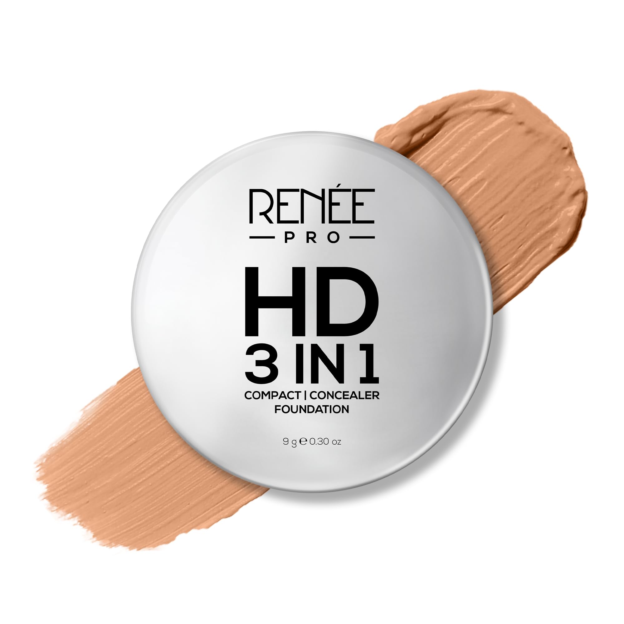 RENEE PRO HD 3 In 1 Compact,Concealer, Foundation - Noix, SPF 20, Matte Finish, High Coverage, Ultralight & Silky Smooth Finish, Enriched With Vitamin E, C & Aloe Vera - 9 Gm-image-33