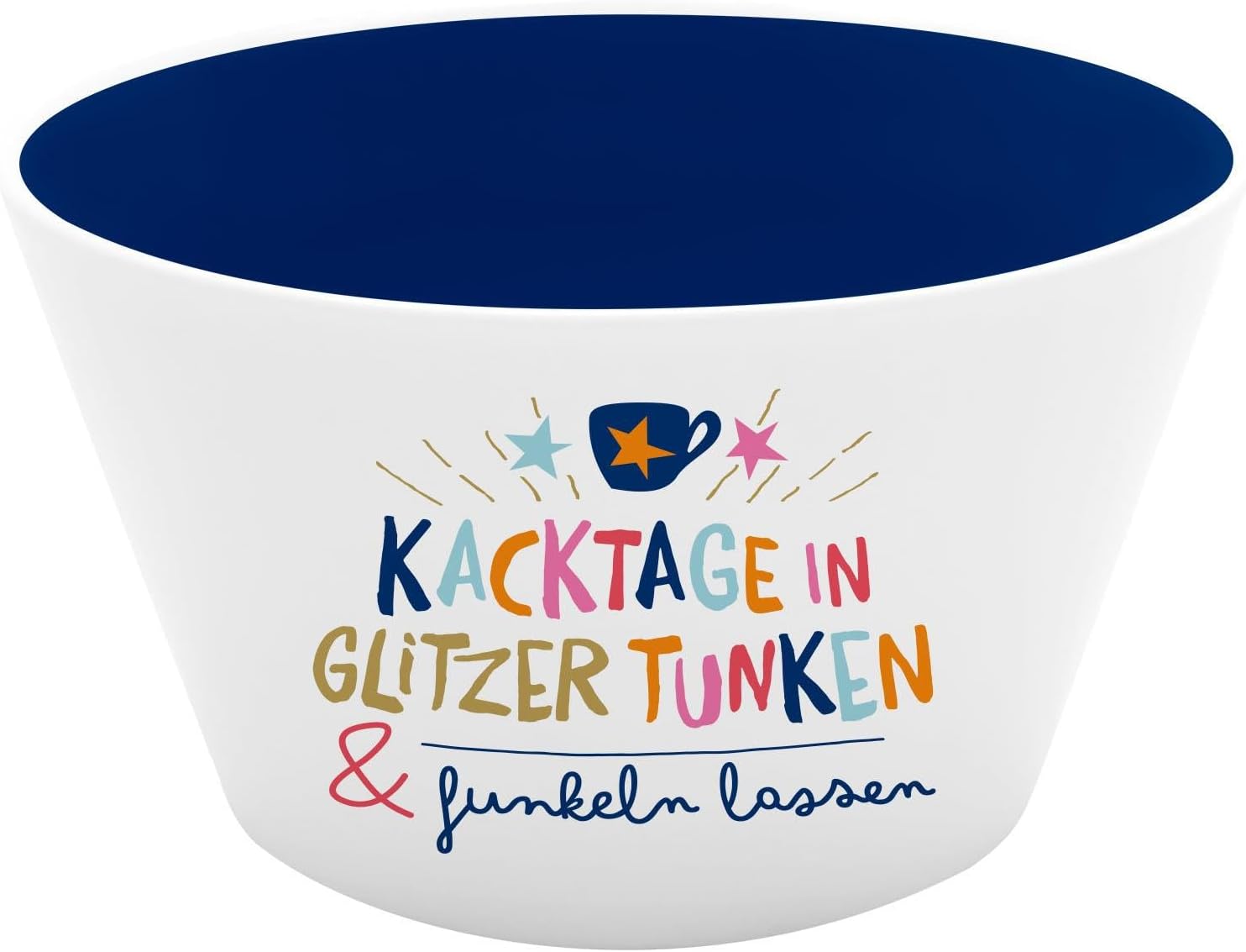 Bowl with Sparkle Motif | Porcelain, 58 cl, Breakfast Bowl with Saying | Gift, Cereal Bowl, Snack Bowl | 74441