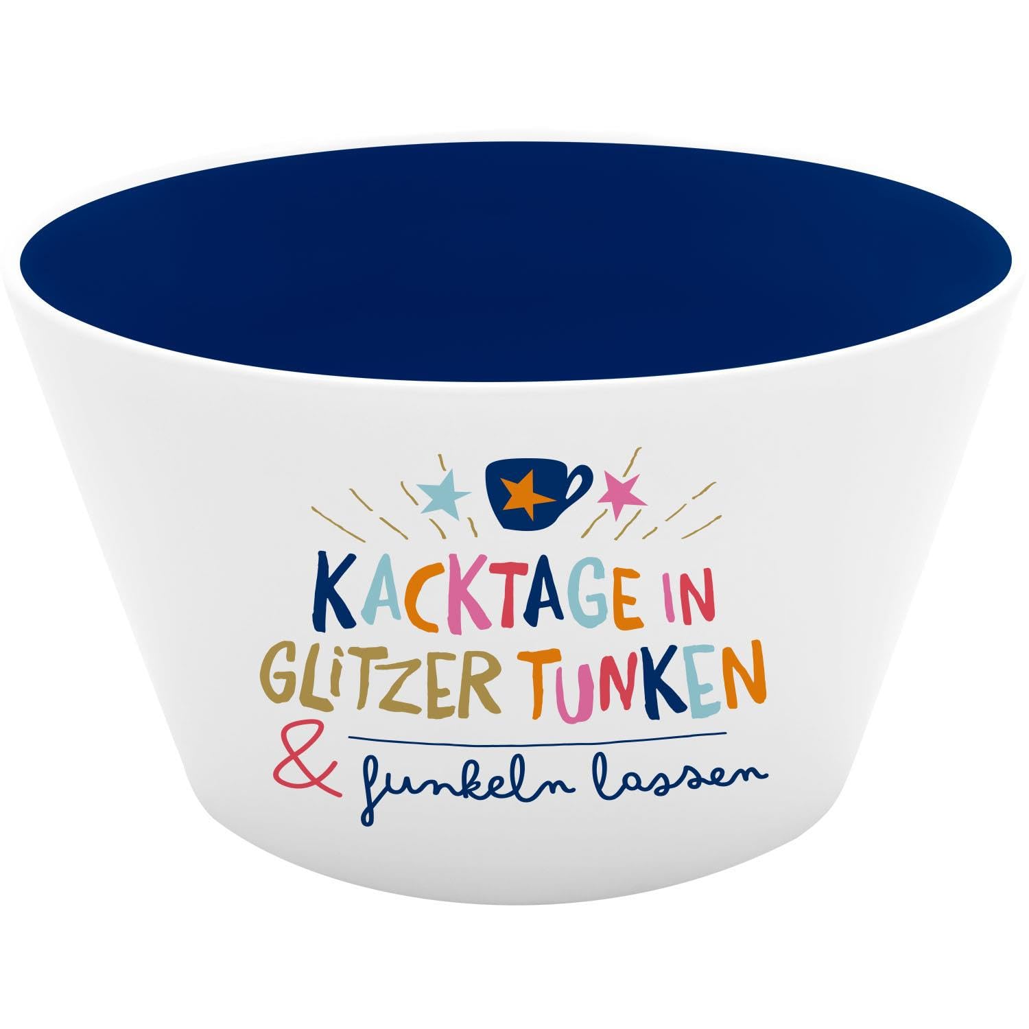 Sheepworld H:PPY Life 74441 Bowl with Sparkle Motif, Porcelain, 58 cl, Breakfast Bowl with Saying Gift, Cereal Bowl, Snack Bowl