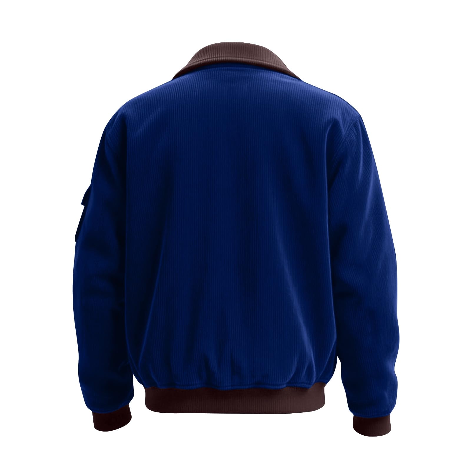 Cordjacke Herren Oversize Hemdjacke mit Reissverschluss Sweatjacke ohne Kapuze Herbstjacke Männer Übergangsjacke Modern Herrenjacke Langarm Winter Freizeitjacke Sportlich