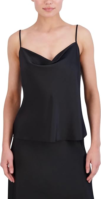 BCBGMAXAZRIA   Cowl Neck Sleeveless Pullover Satin Cami Top