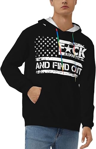 GHBC Fuck Around And Find Out Mans - Sudadera con capucha y bolsillo deportiva