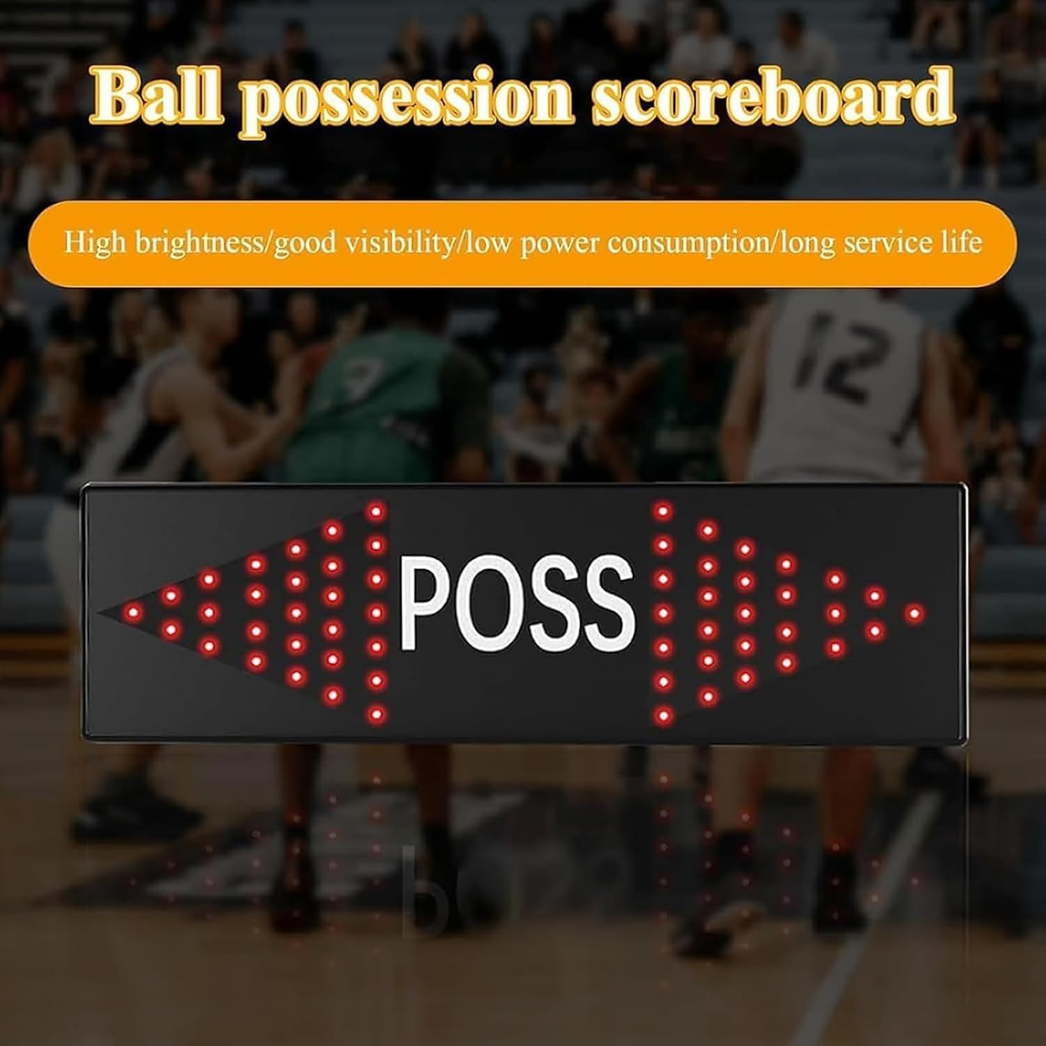 Indicatore LED di Possesso Palla nel Basket, Freccia Elettronica di Controllo Palla, Display Ad Alta Luminosità, visibilità Chiara, Funzionamento Tramite Interruttore A Levetta per Gli
