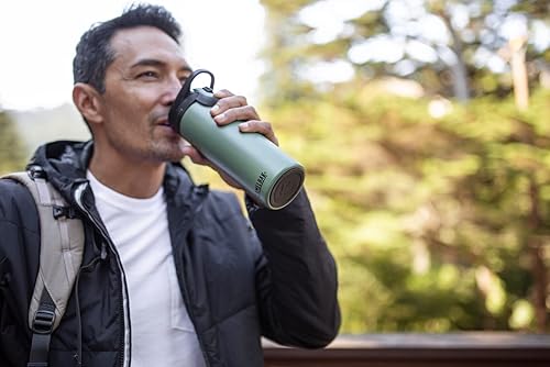 Miniatura 175 de CamelBak Forge Flow - Taza de viaje aislada de acero inoxidable, color negro, 16 onzas