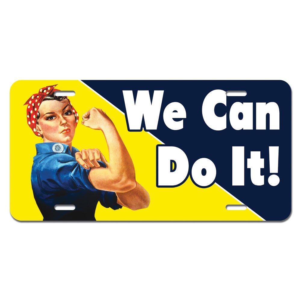 GRAPHICS & MORE Rosie The Riveter - We Can Do It Novelty Metal Vanity License Tag Plate