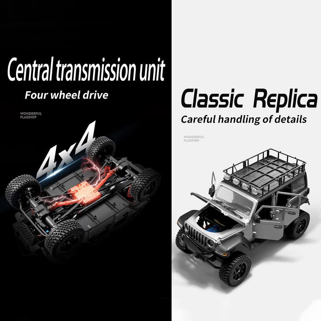 1:12 4x4 High-speed Rc Buggy Rock Climber Ze światłami Led, Delikatną Tapicerką I Gumowymi Oponami, Pełnym Gazem Terenowym Pilot Zdalnego Sterowania