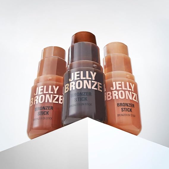Revolution Jelly Bronzer Tint Stick, Medium Sunset | Sheer Liquid Gel Bronzing Makeup for a Sun-Kissed Glow to Cheeks, Vegan & Cruelty-Free, 0.28 oz