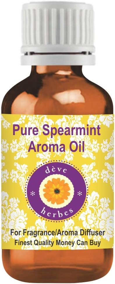 Deve Herbes Pure Spearmint Aroma Oil (Suitable for Aroma Diffuser) with Glass Dropper 50ml (1.69 oz)