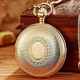 Klassische Taschenuhr: Römische Zahlwaage, ganz besonders; Exquisite Muster an der Vorder- und Rückseite eingraviert, Retro-Design, sehr geeignet als Mode-Accessoire