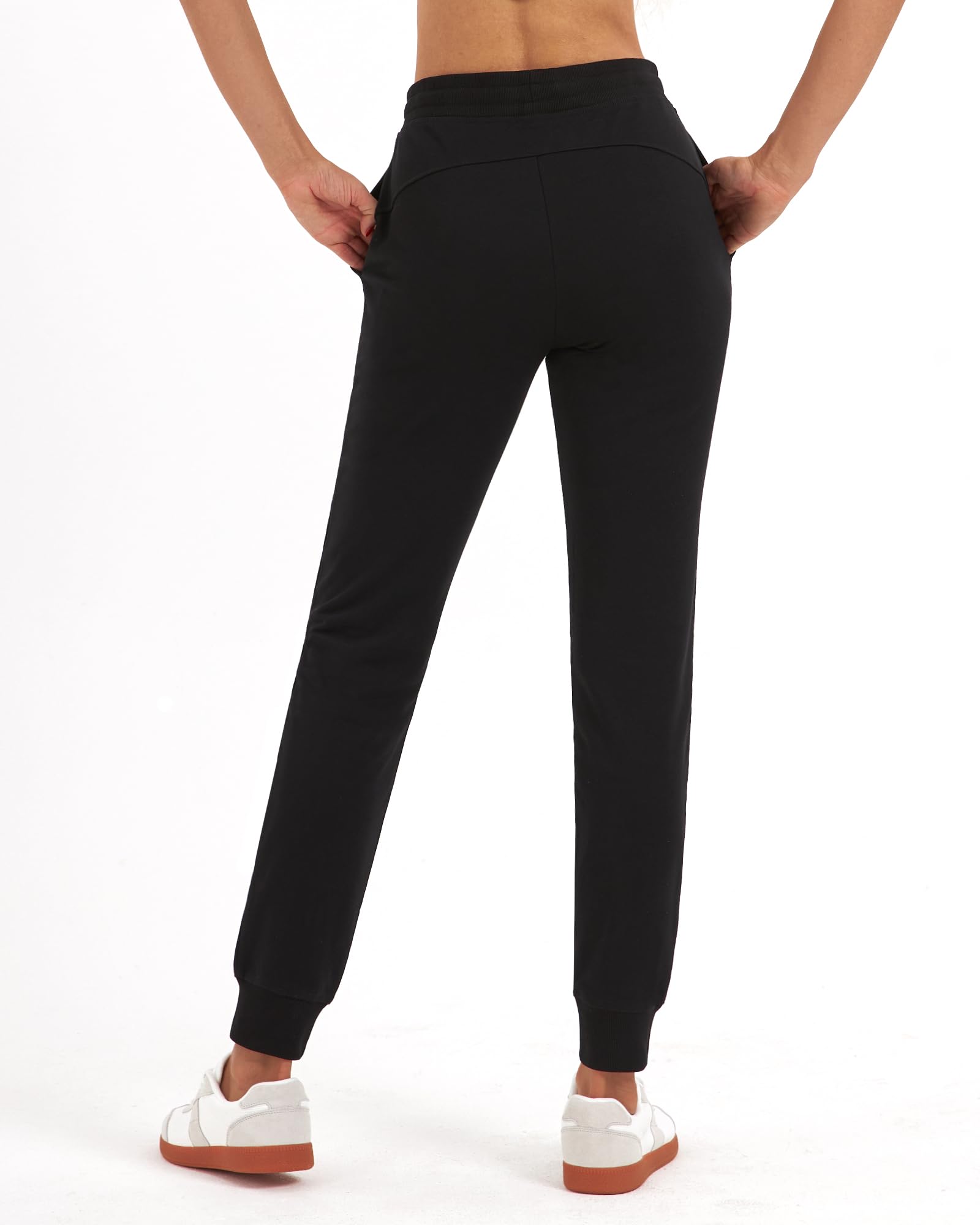 Zylioo Femme Pantalon Jogging Coton Extra Long Pantalon de Survêtement | Jogging Bottoms in Sport Elastic Respirant Running Sweatpants with Pockets Straight Wide Leg Yoga Casual Bottoms Trousers