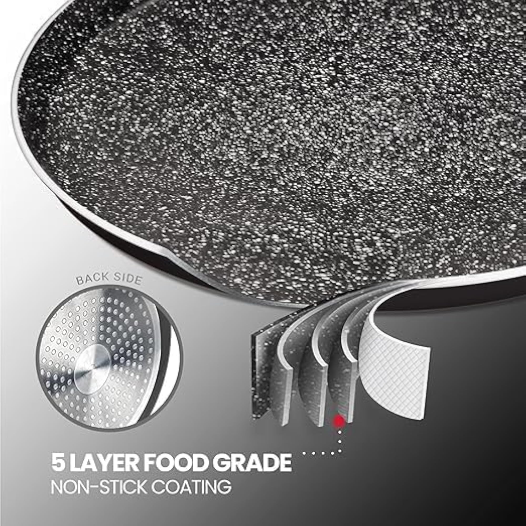 Dosa Tawa Non-Stick Aluminium with Scrubber and Bakelite Handle