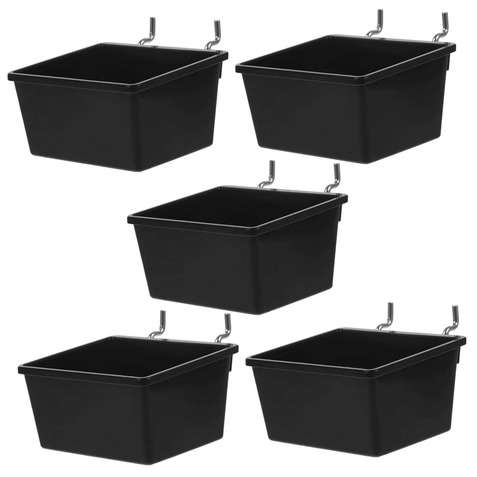 5pcs Pegboard Bins Sturdy Metal Storage Bins Wall Mountable for Tools Office Garage Auto Repair Easy Installation