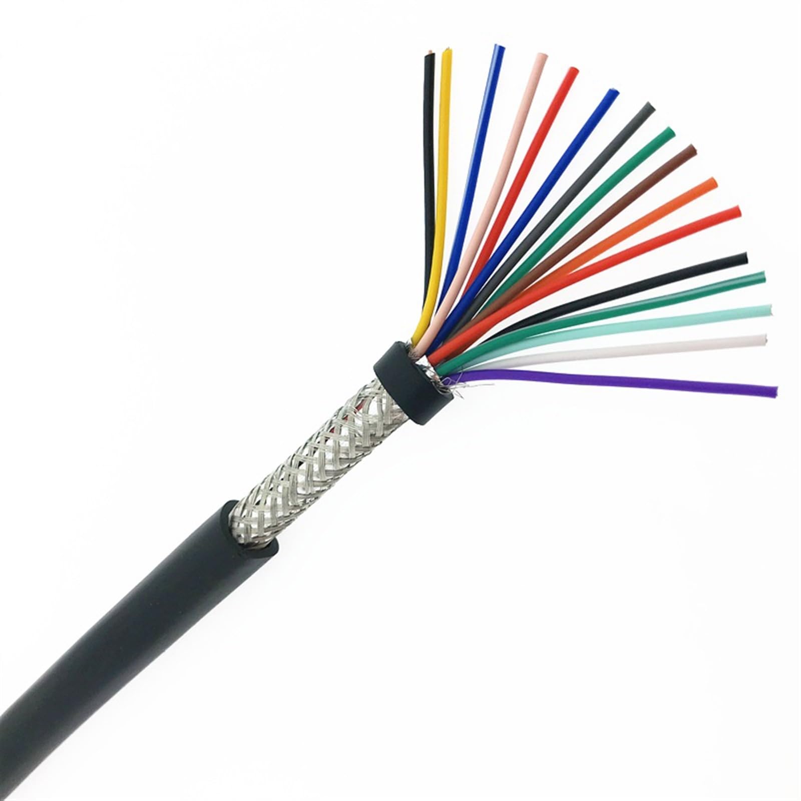 Cavo elettrico flessibile, Cavo di controllo schermato da 5 metri 12 conduttori 14 16 0,3, mm,75 1 Filo rame