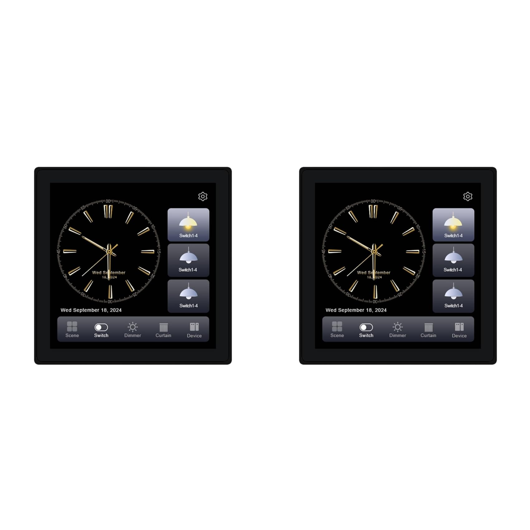 2X Panel de Control Inteligente Tuya T3E Pro con Pantalla Táctil y Interruptor Zigbee, Interruptor de Luz de Pared Inteligente para el Hogar, Color Negro.