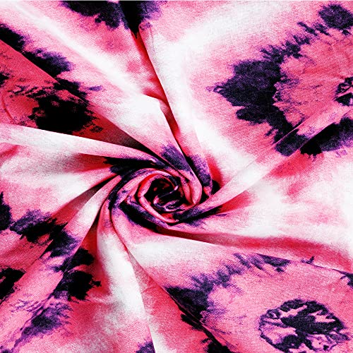 Image of Story@Home Magic Ethnic Collection Bandhani Cotton 1 Bedsheet for Double Bed and 2 Pillow Covers - Pink