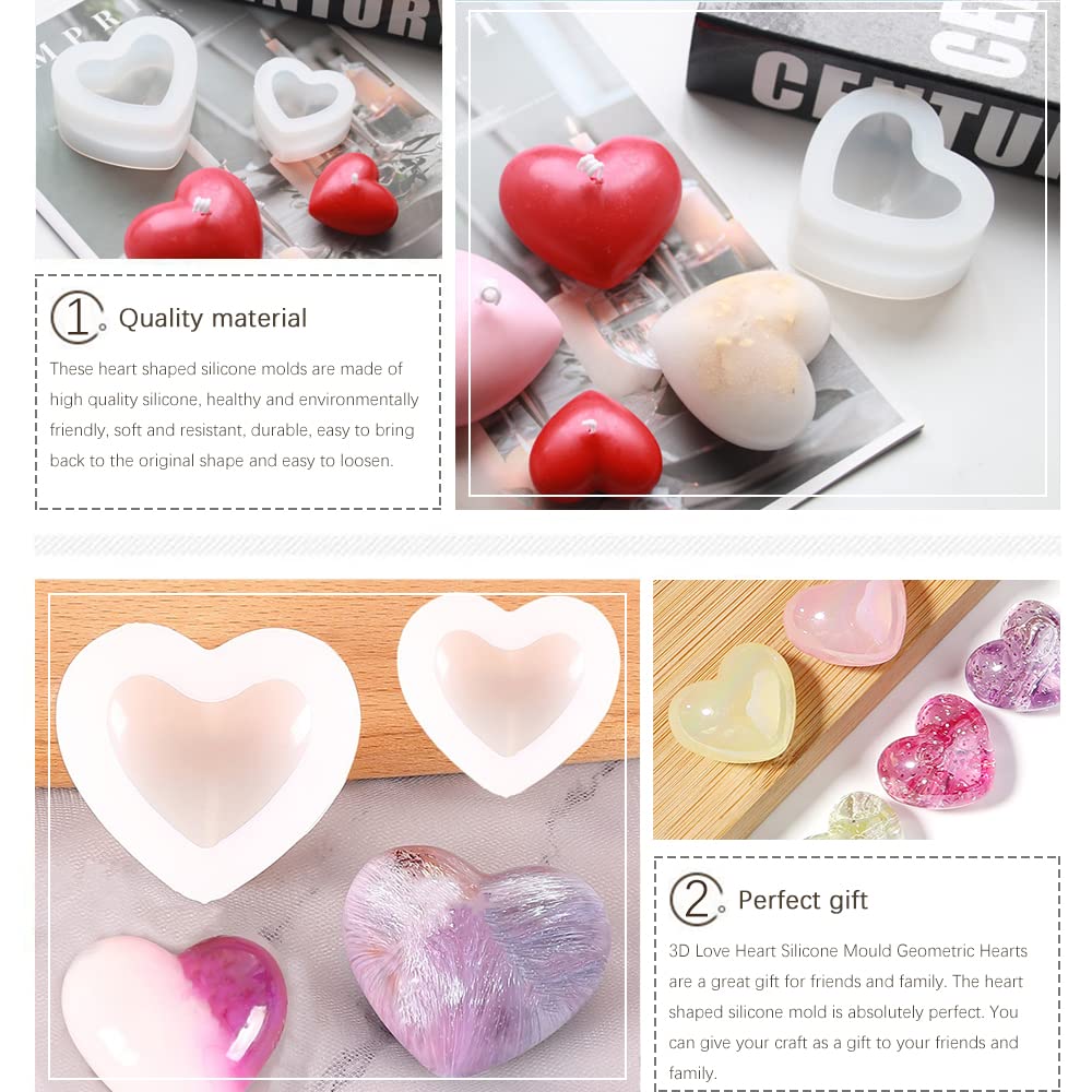 Grand Moule Resine Epoxy MAMUNU Moules En Résine En Silicone,Grand Moule En Résine époxy,Moules En Résine Pour La Conservation Des Fleurs, Saint-Valentin, Anniversaire De Moule Animaux