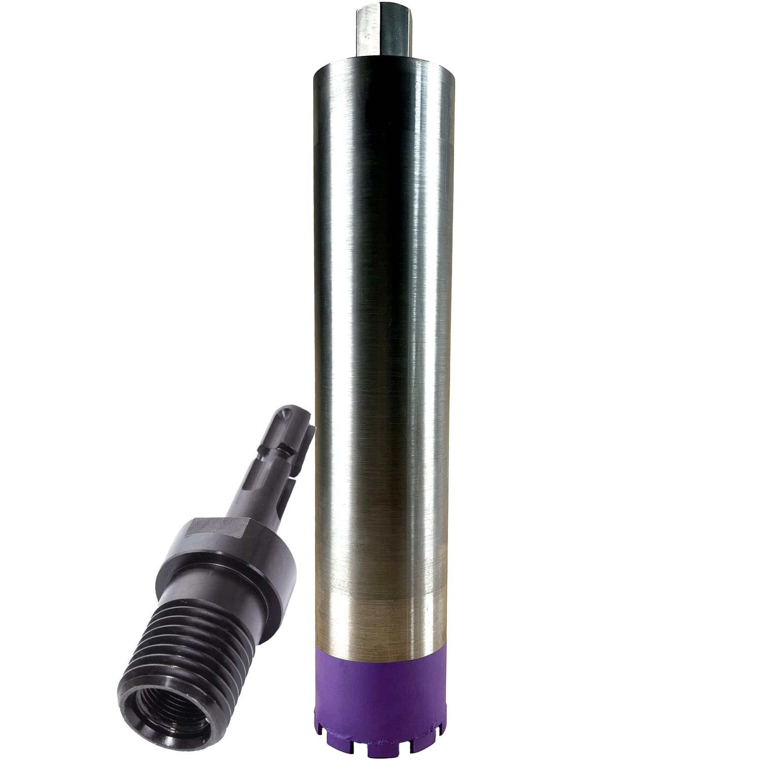 Diamantbohrkrone 1 1/4 Zoll Aufnahme, Nutzlänge 400mm, Dosenbohrer für Beton | Ø 62mm & SDS Max Adapter
