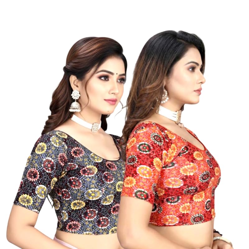 Pack of 2 Readymade Women Printed Cotton Blouse-picture-62