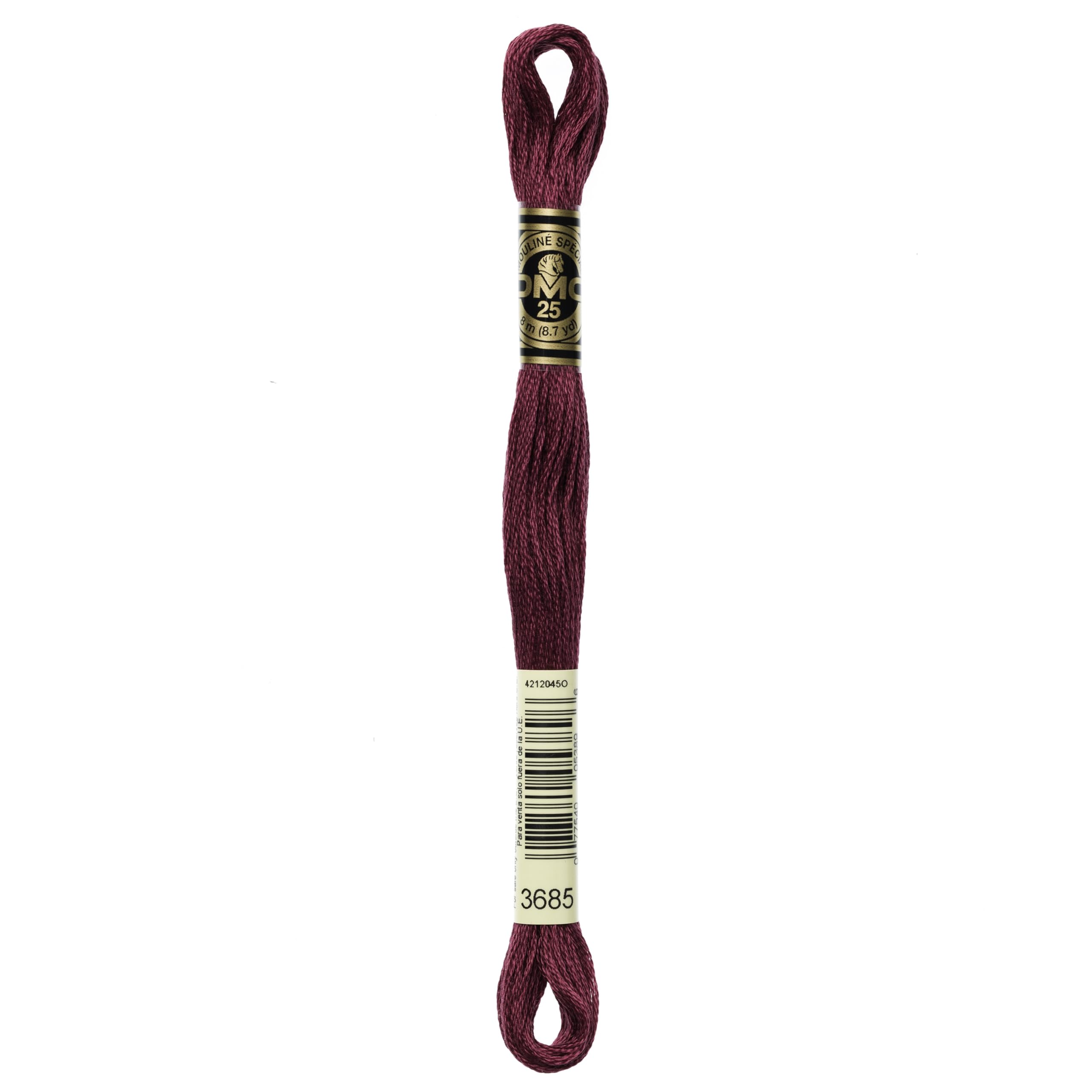 Dmc Dark-Mauve Dmg Plaid Cotton Thread, Variegated For Stitching, 8 Metres 12-Pack