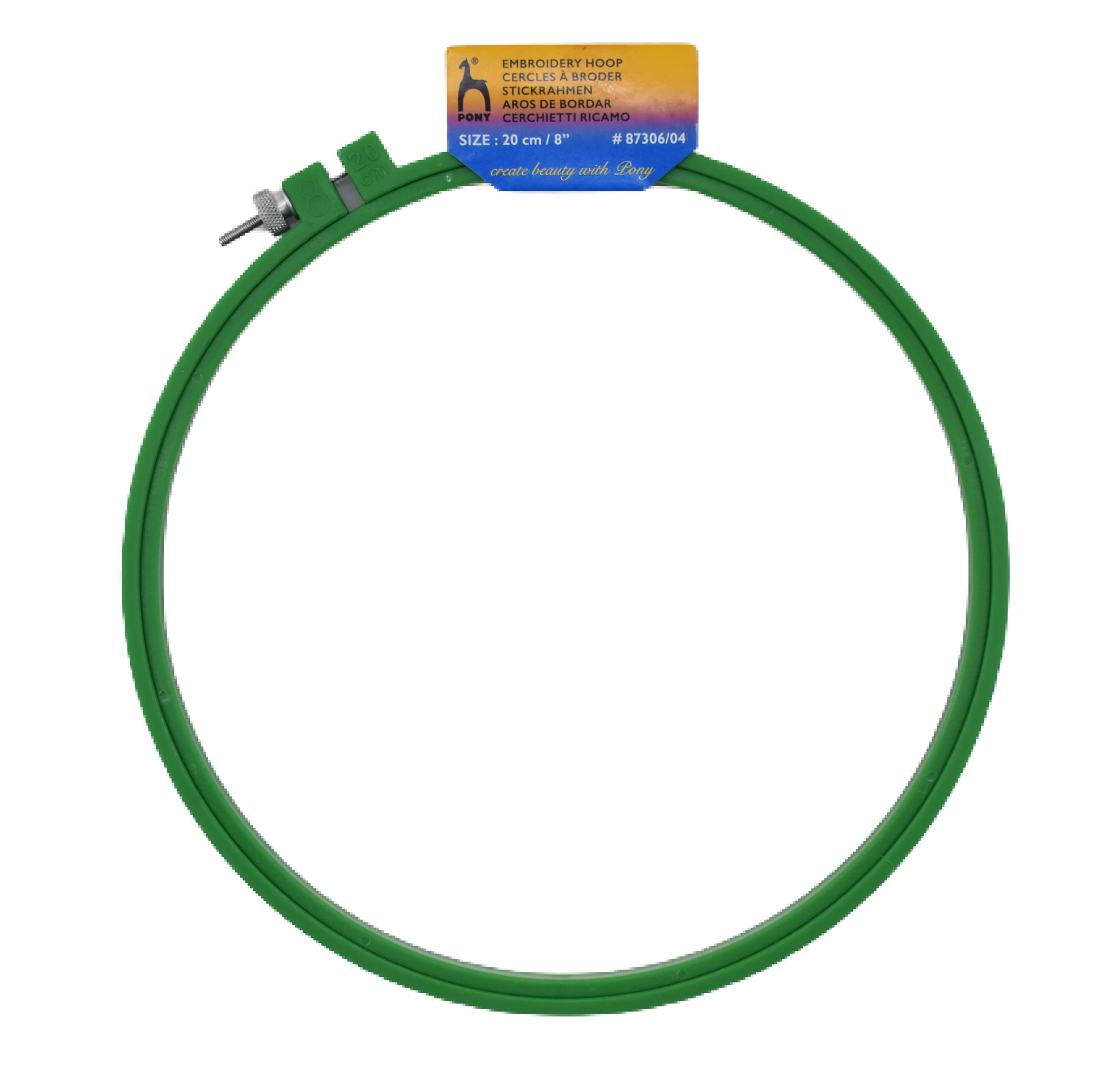 HUNNY- BUNCH® Premium Pony Plastic Embroidery Hoop Ring Frame Adjustable Handy Sewing Circle for Embroidery Floss, Needle Art & Design (Size: 20cm/8" in)(Pack of 1)-picture-20