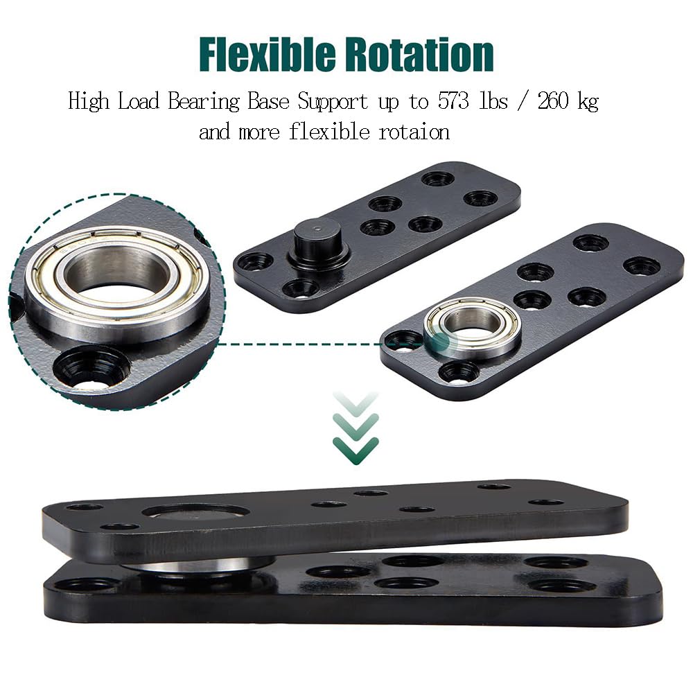 Wotendy Heavy Duty Hidden Door Hinges, 360° Rotation Stainless Steel Pivot Hinge, Up to 260kg Load-Bearing - Image 4