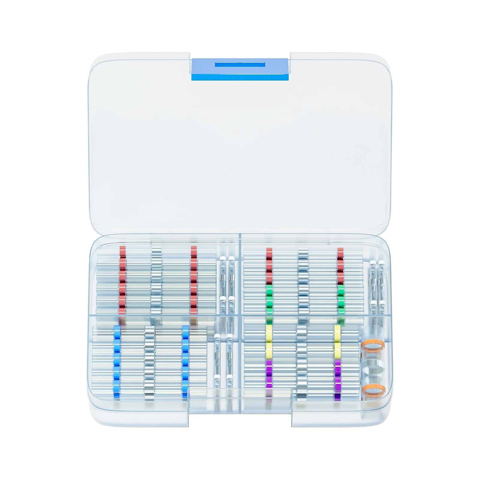 ICXLPMC 100Pcs Heat Shrink Butt Crimp Terminals Waterproof Solder Seal Set Electrical Butt Connectors Wire Cable Splice Terminal Kit