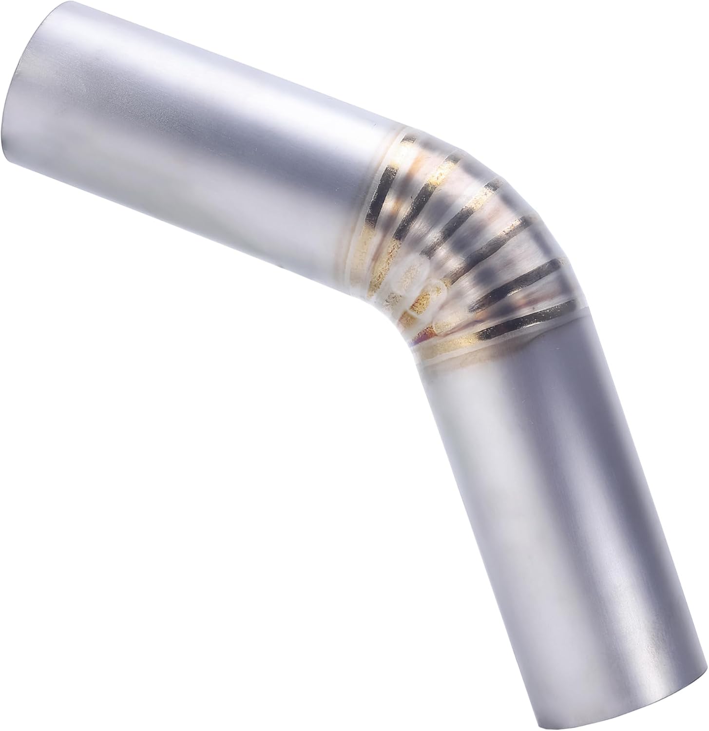 2.5 Inch 45 Degree Exhaust Pipe, Titanium Alloy 2.5 inch Exhaust Pipe 45 Degree Exhaust Elbow for Car/Motorcycle Modified Exhaust System, Universal Fit, 5.9" Leg Length 2.5" OD 45 Degree