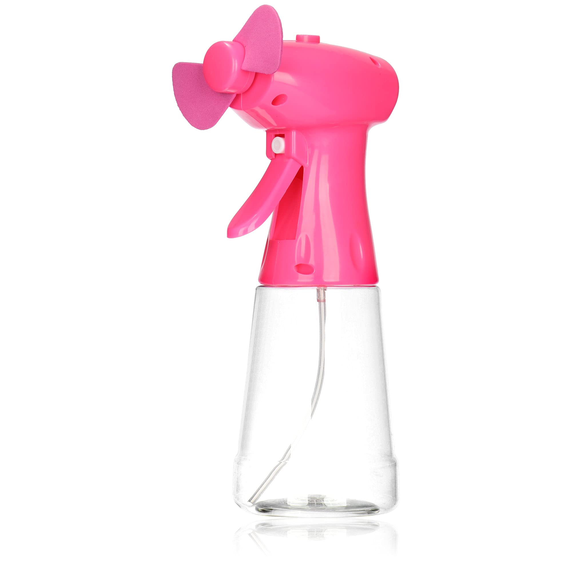 com-four® Ventilator-Sprühflasche - sicherer Sprühventilator - Wassersprüher zur Abkühlung im Sommer - Sprühnebel aus Mini-Handventilator [Auswahl variiert] (01 Stück)